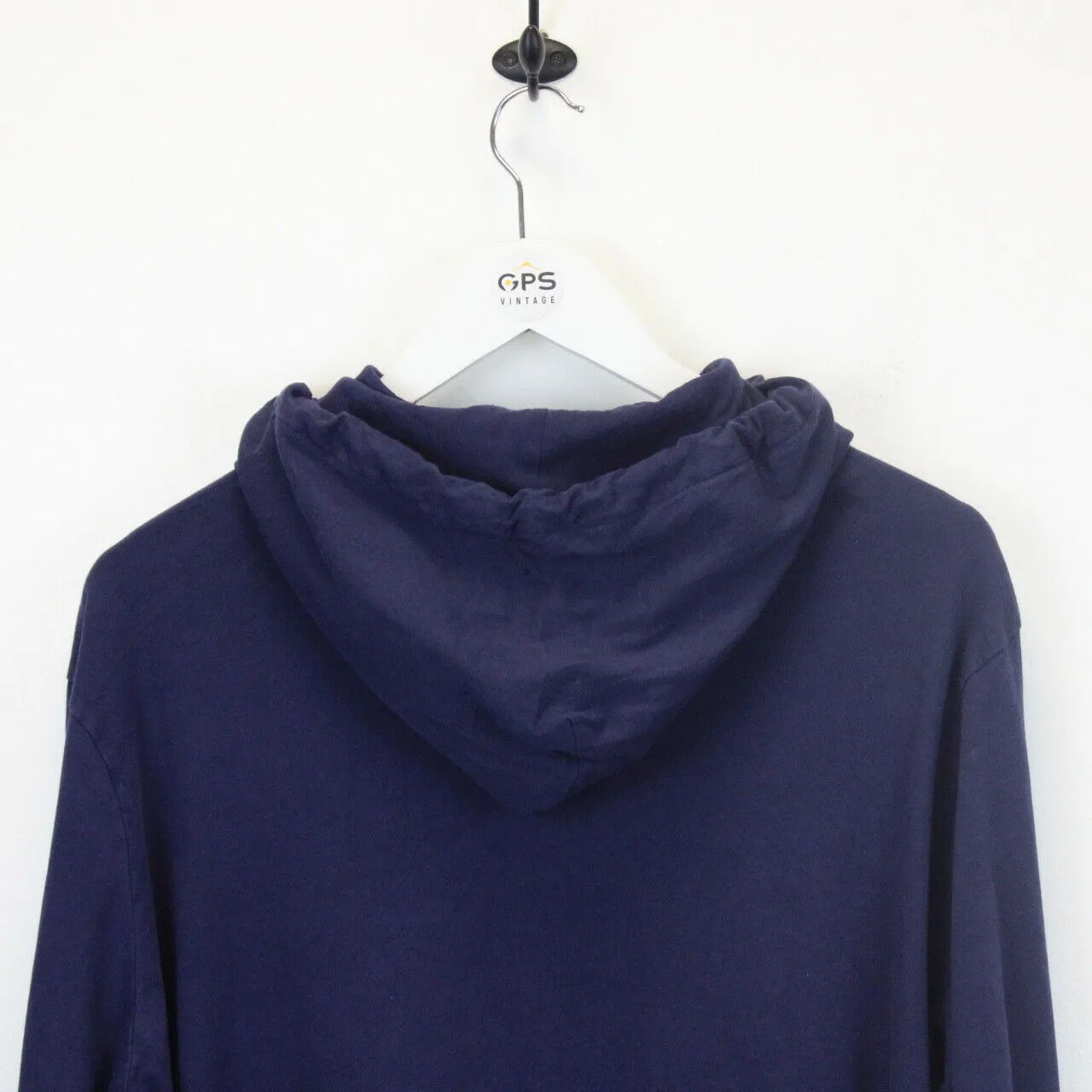 RALPH LAUREN Hoodie Navy Blue | Large