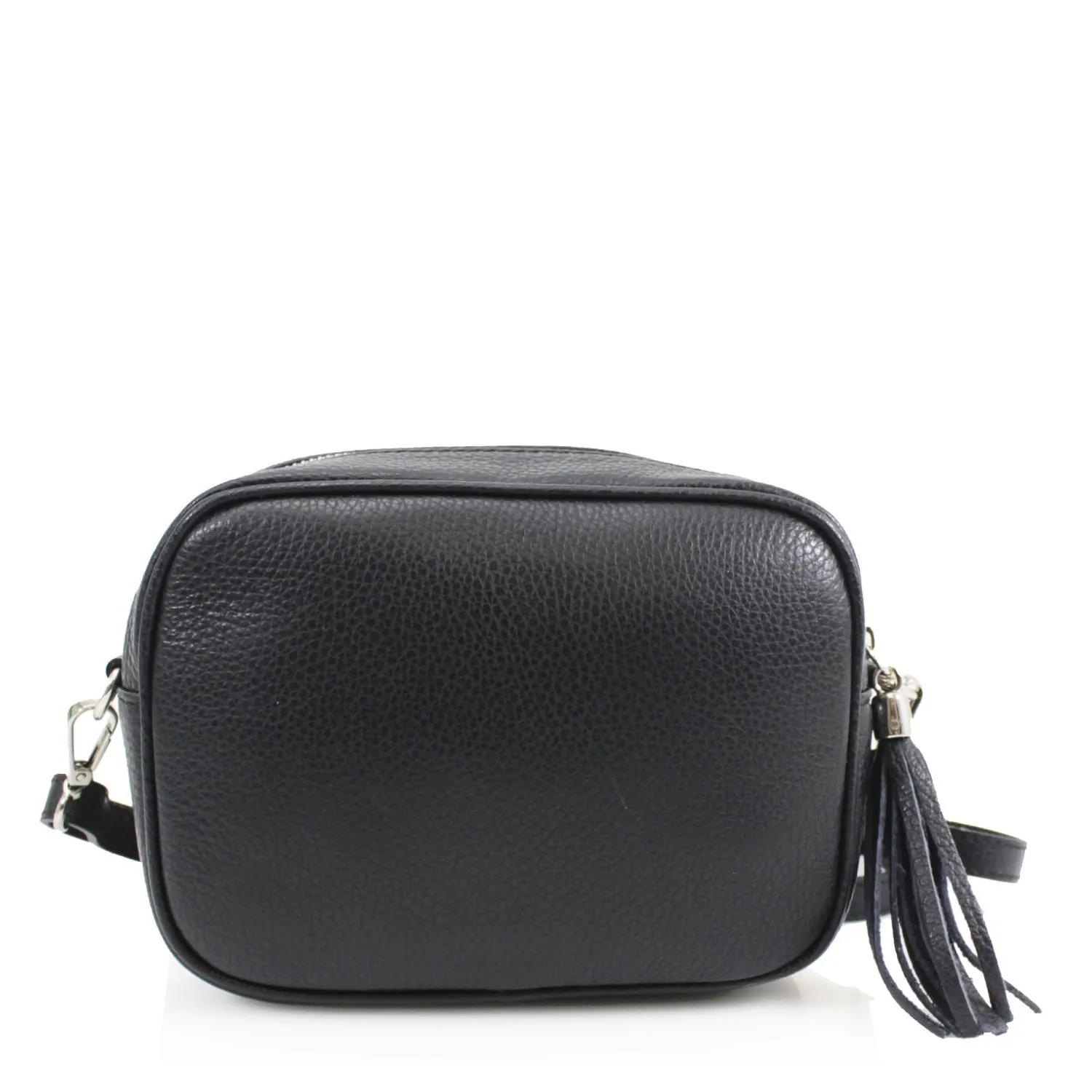 Real Leather Tassel Camera Style Bag