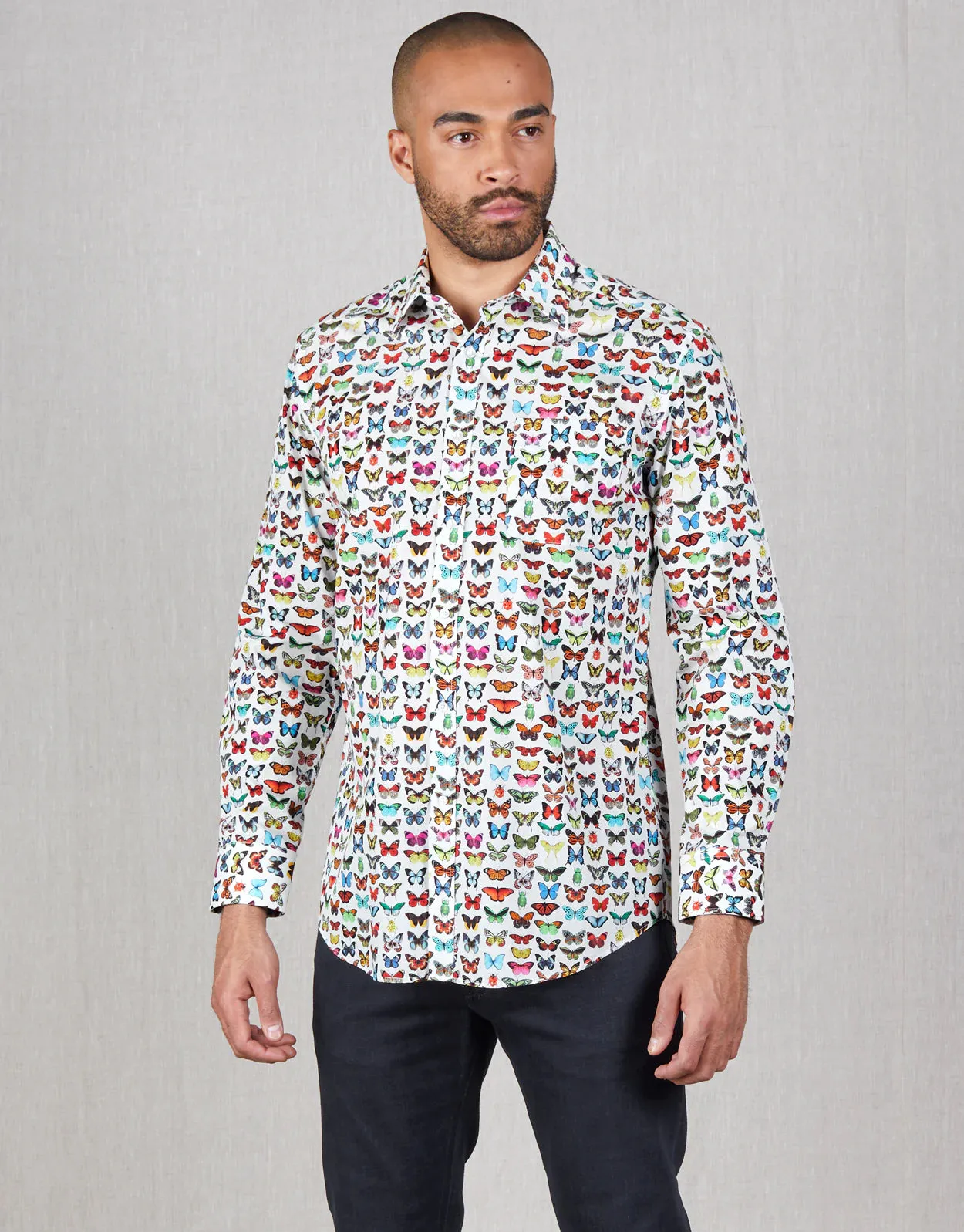 Rembrandt - Sinatra Shirt - Butterflies Print