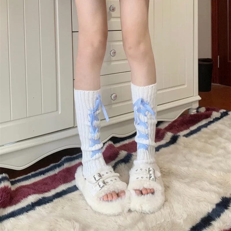 Ribbon Lace Leg Warmers