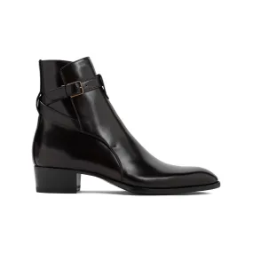 SAINT LAURENT Men's Brown Leather Wyatt 40 Boots for SS24