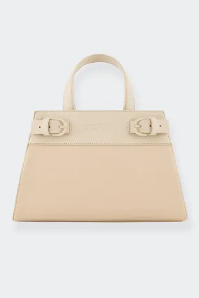 SHOPPING TOTE BAG CON TRACOLLA BEIGE