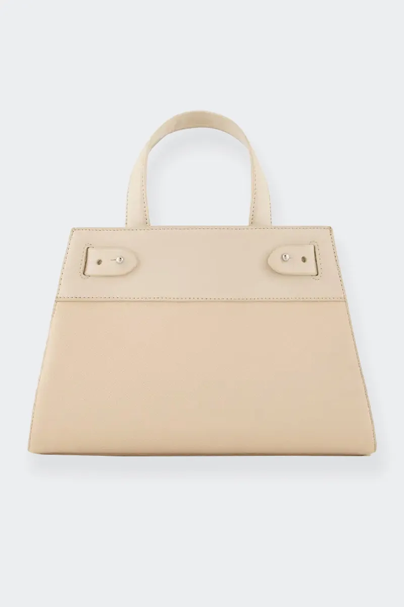 SHOPPING TOTE BAG CON TRACOLLA BEIGE