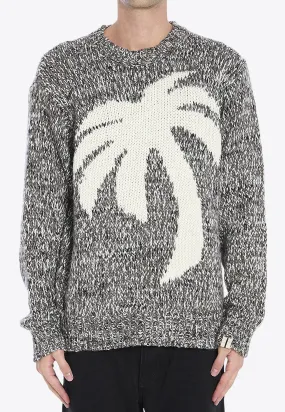 Signature Palm-Intarsia Crewneck Sweater