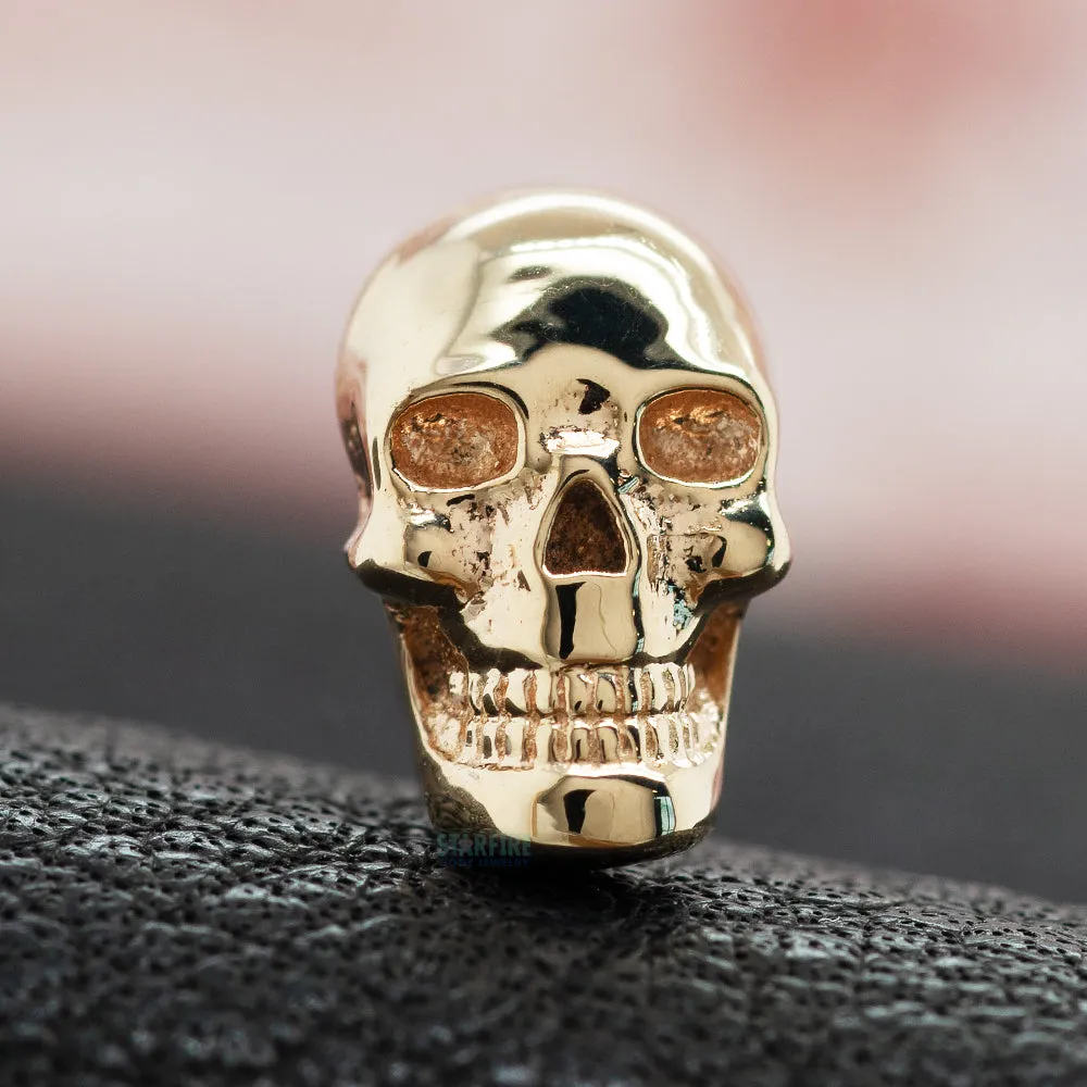 Skull Threaded End in Gold