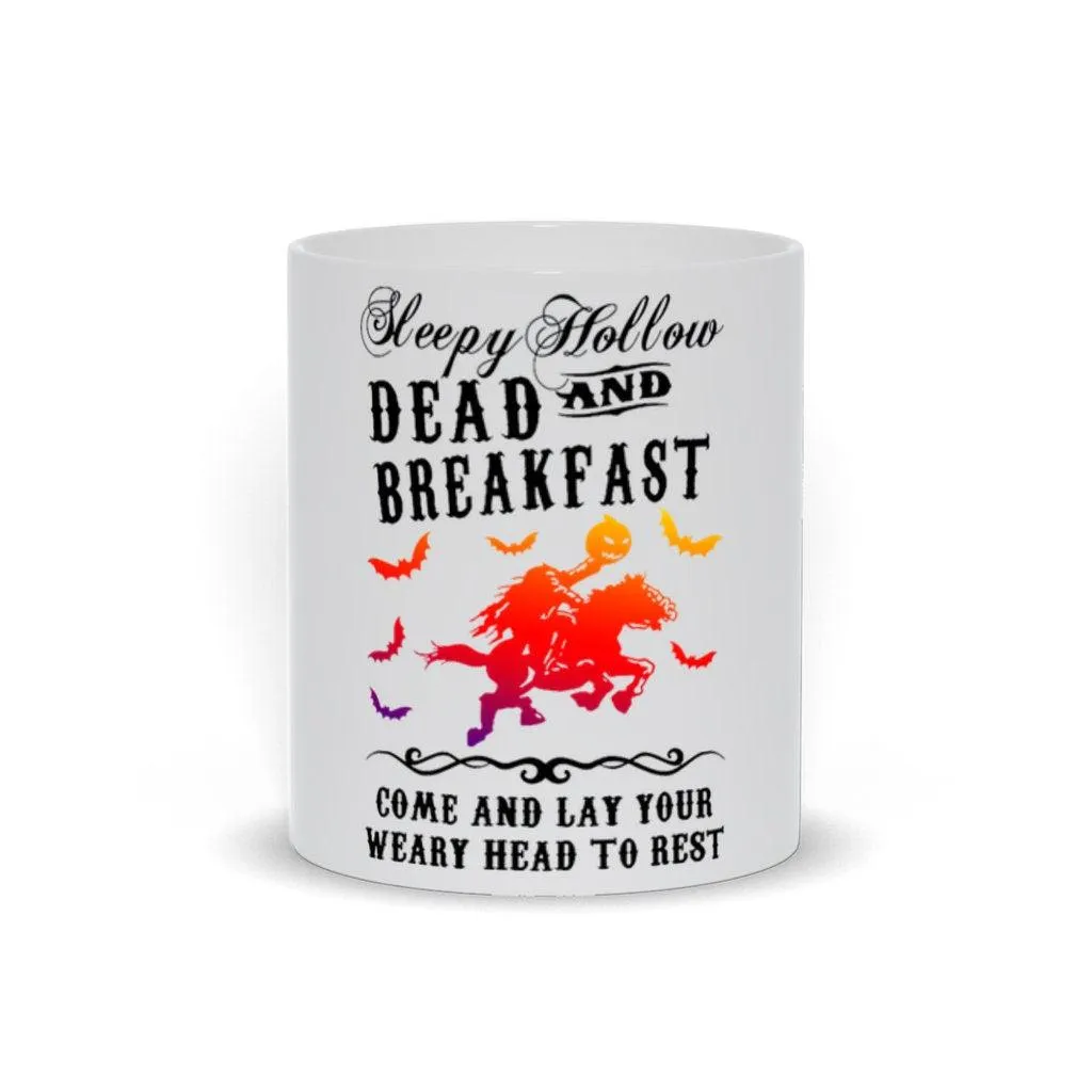 Sleepy Hollow Dead And Breakfast Mugs || Pumpkin Patch Halloween Mug || Headless Horseman Sleepy Hollow