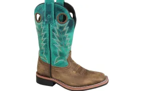 Smoky Mountain Kids Brown and Turquoise Boots 3D