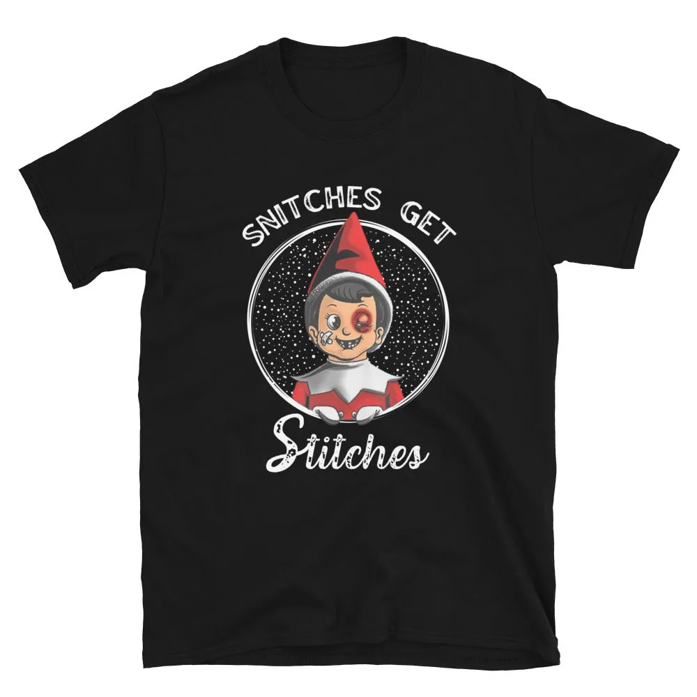 Snitches Get Stitches Christmas T-Shirt