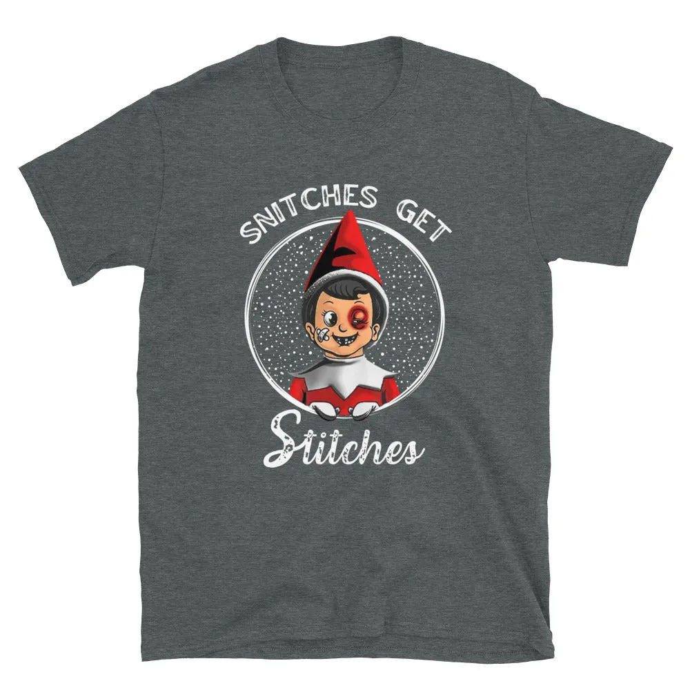 Snitches Get Stitches Christmas T-Shirt