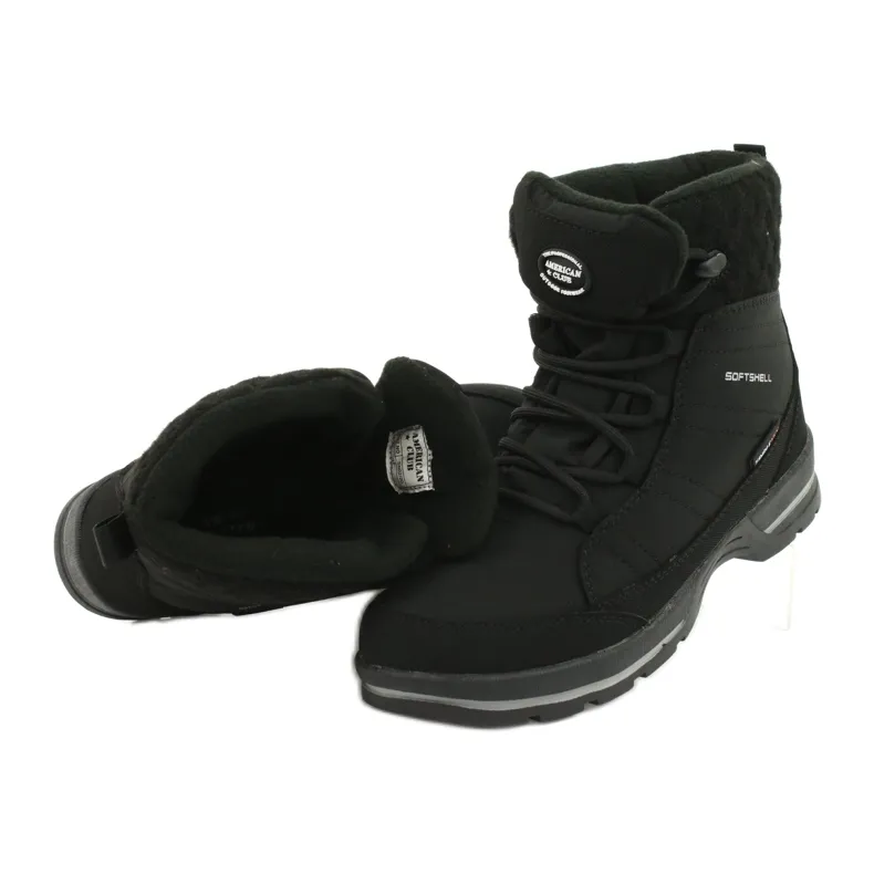 Snow boots softshell with membrane American Club SN02 / 22 black