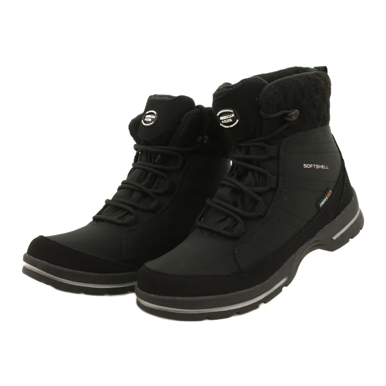 Snow boots softshell with membrane American Club SN02 / 22 black