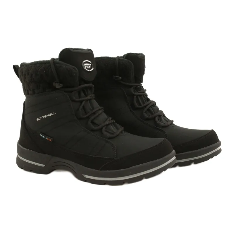 Snow boots softshell with membrane American Club SN02 / 22 black