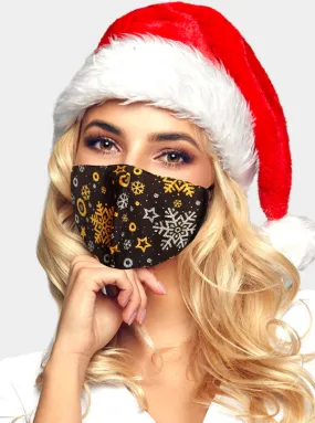 Snowflake Print Face Mask