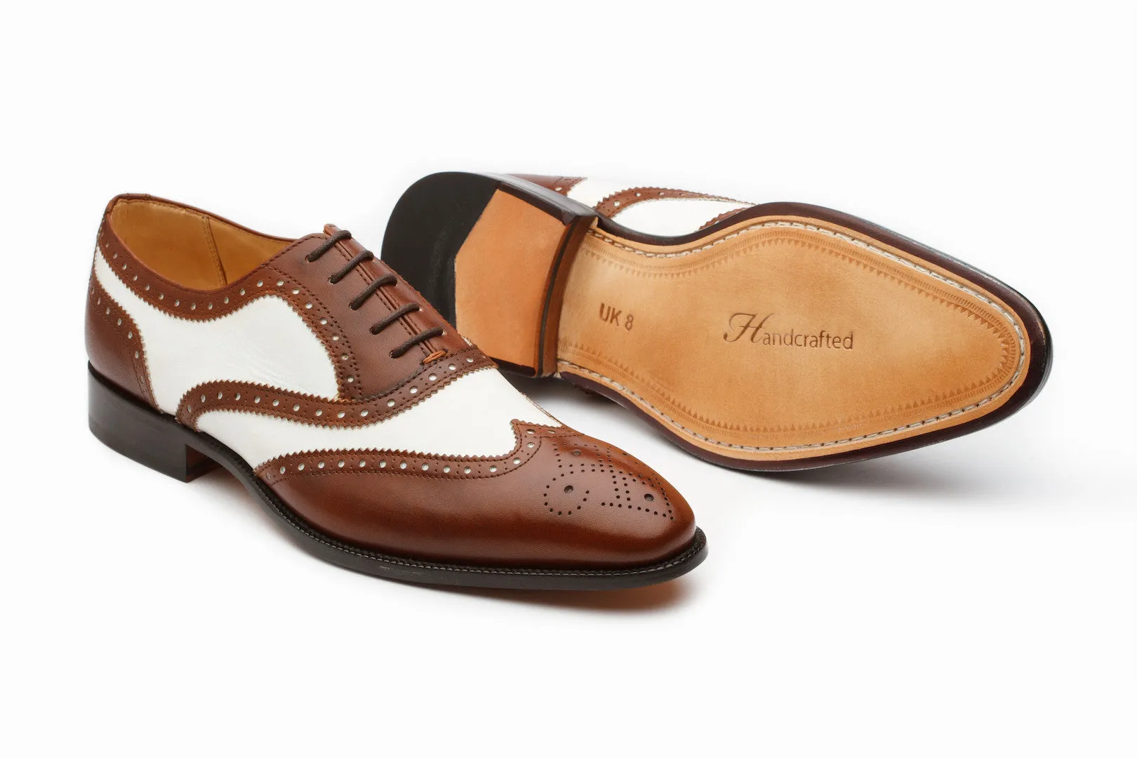 Spectator Wingtip Oxford - Brown/White