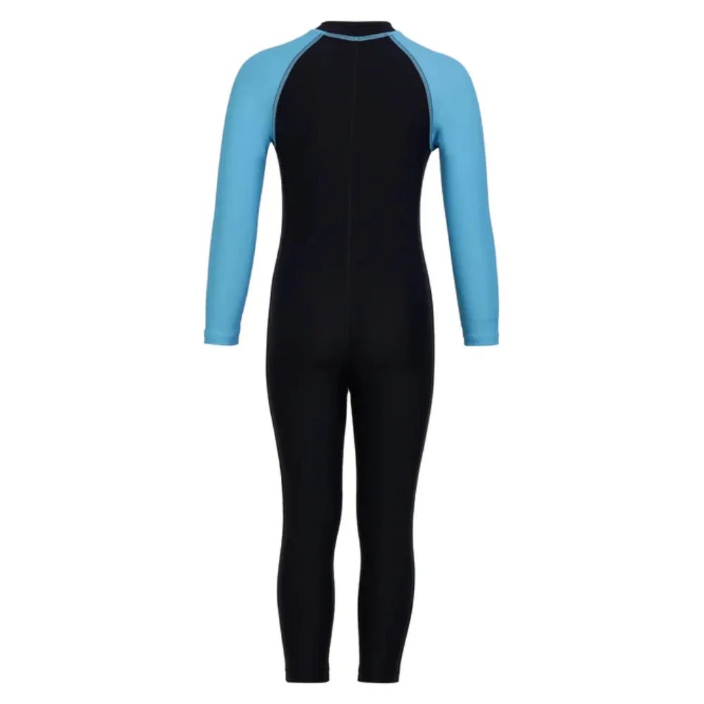 Speedo Boy's Color Block All In 1 Suit (True Navy/Picton Blue)