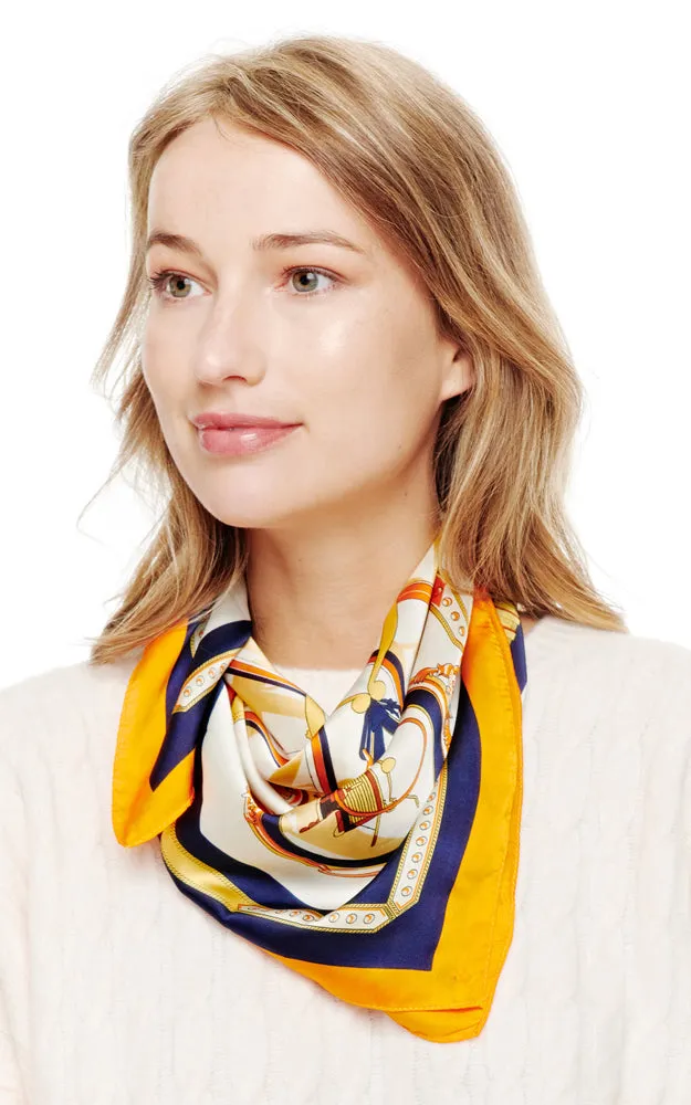 SPSS2059 Multi Printed Silky Bandana Scarf