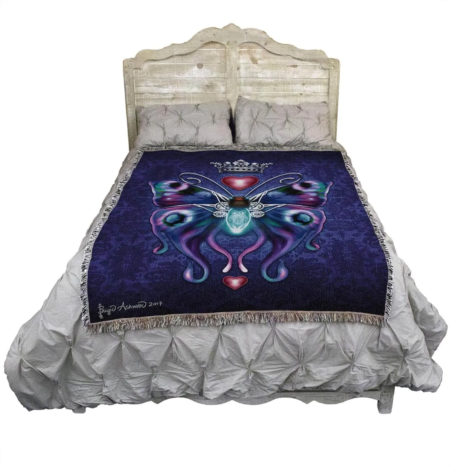 Steampunk Butterfly Tapestry Blanket