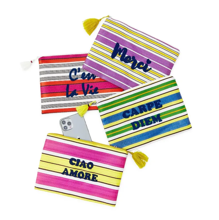 STRIPE MESSAGE POUCH