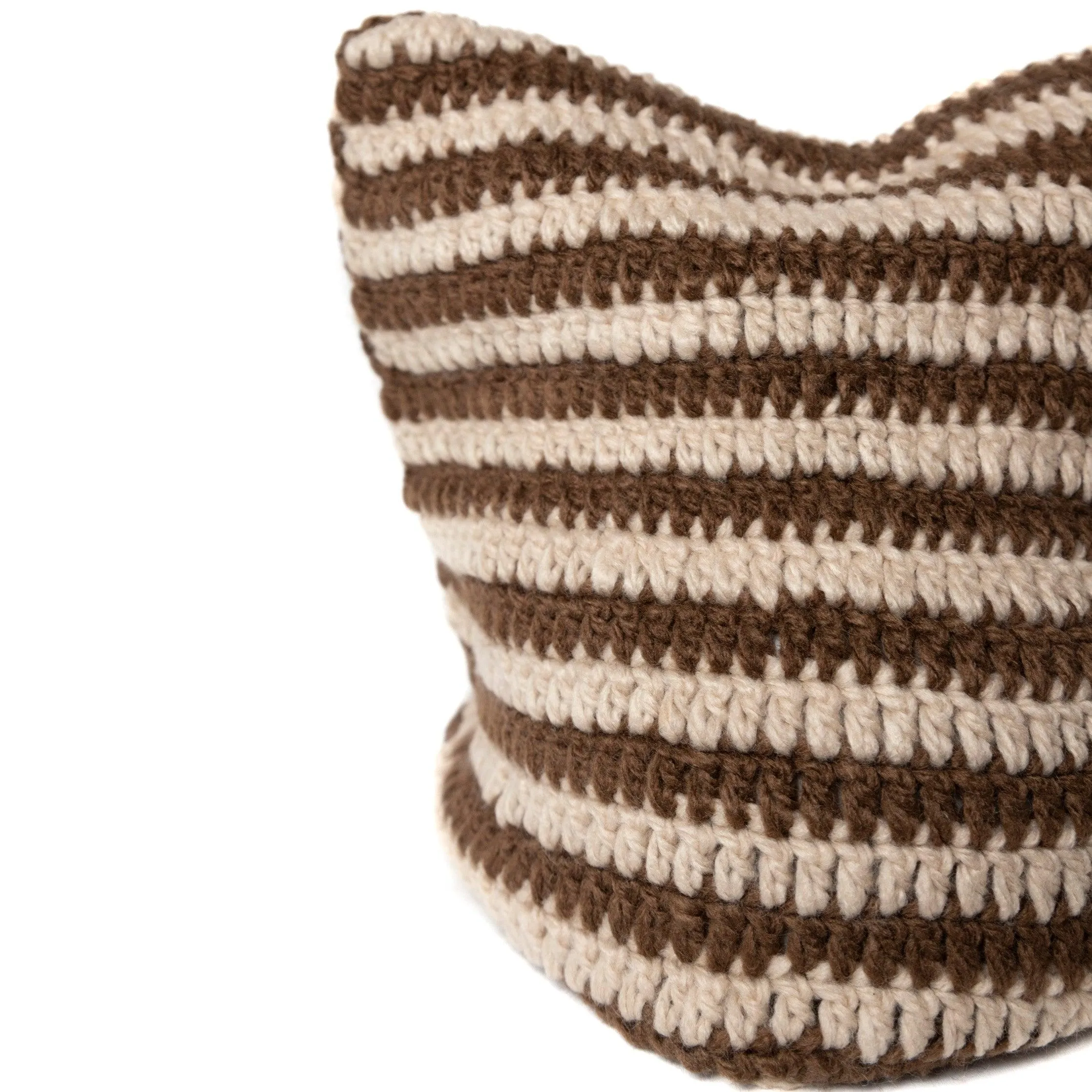 Striped Crochet Brown Beanies