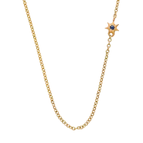 STUDDED STAR CHAIN, YELLOW GOLD 1.5MM