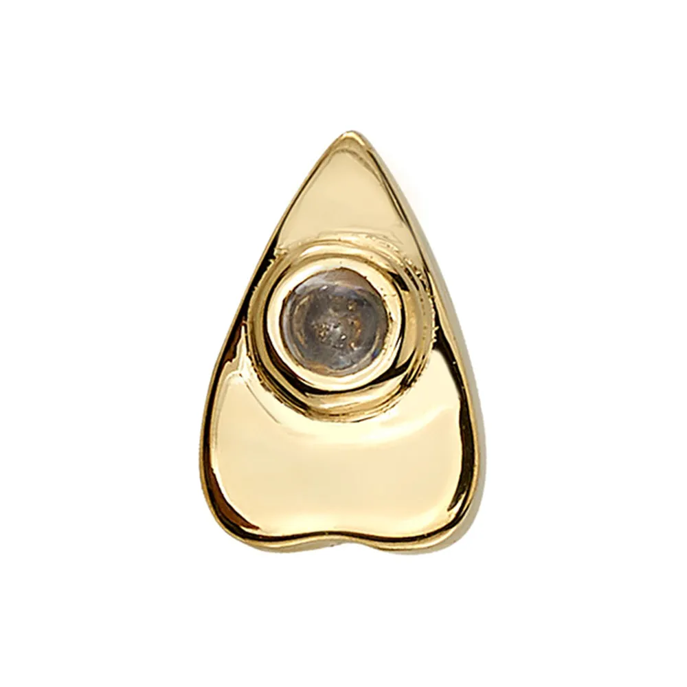 Summon the Spirit Threaded End in Gold with Rainbow Moonstone