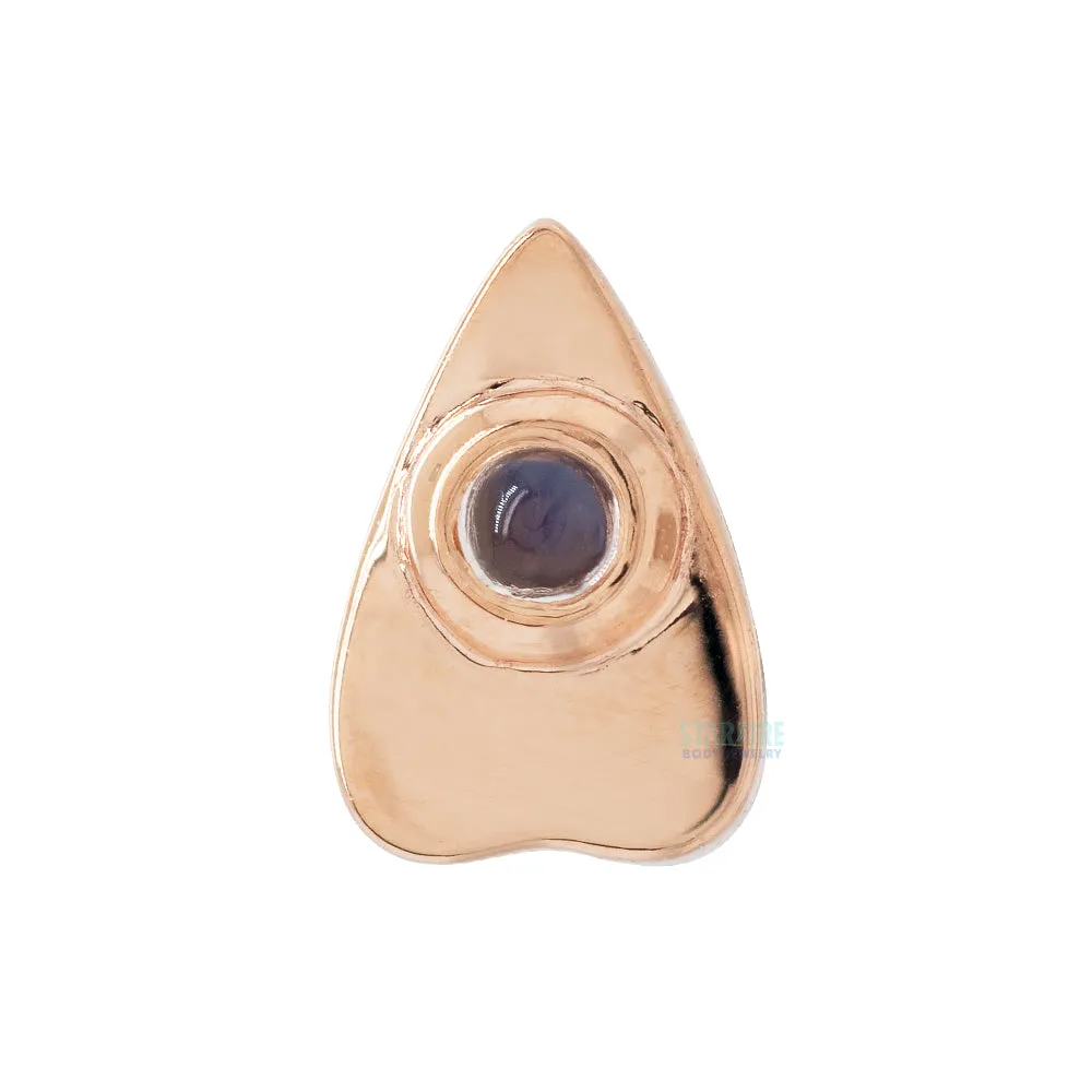 Summon the Spirit Threaded End in Gold with Rainbow Moonstone