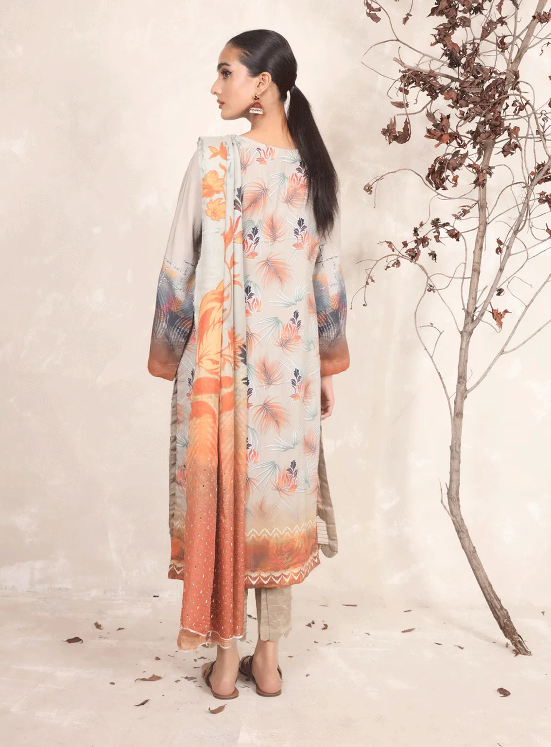 Swarovski Chandi By Alif Embroidered Viscose Unstitched 3 Piece Suit - 07