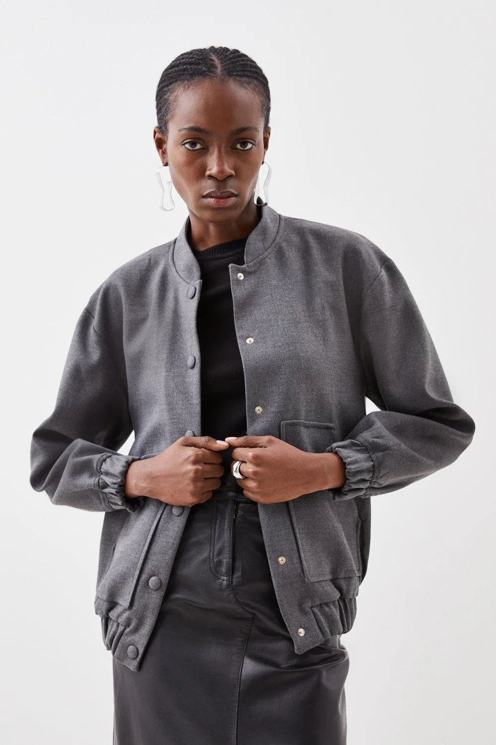 Tailored Bomber Jacket | Karen Millen