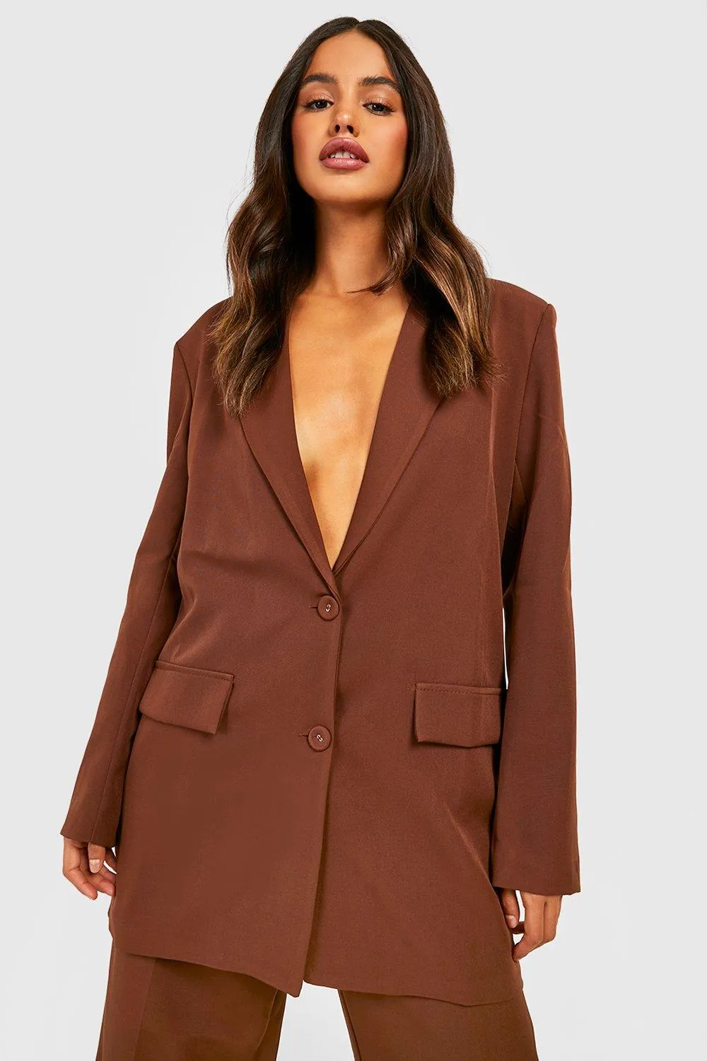 Tailored Single Breasted Oversized Blazer