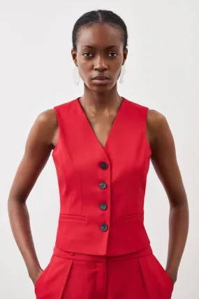 Tailored Woven Waistcoat | Karen Millen