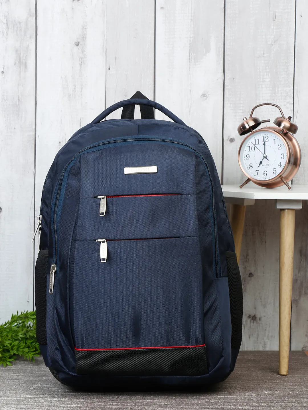 Teakwood Genuine Polyester Backpack - Navy Blue