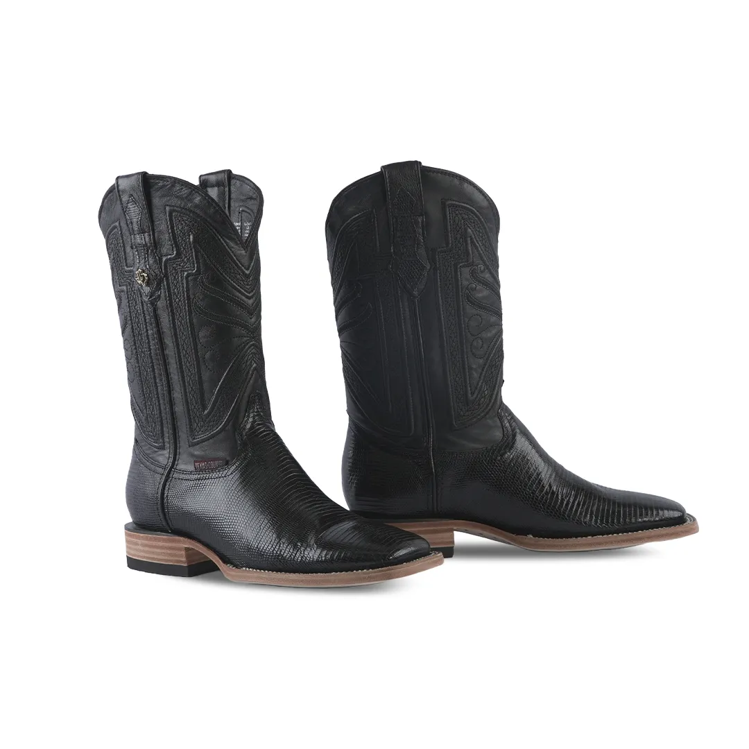 Texas Country Exotic Boot Lizzard Black LR40