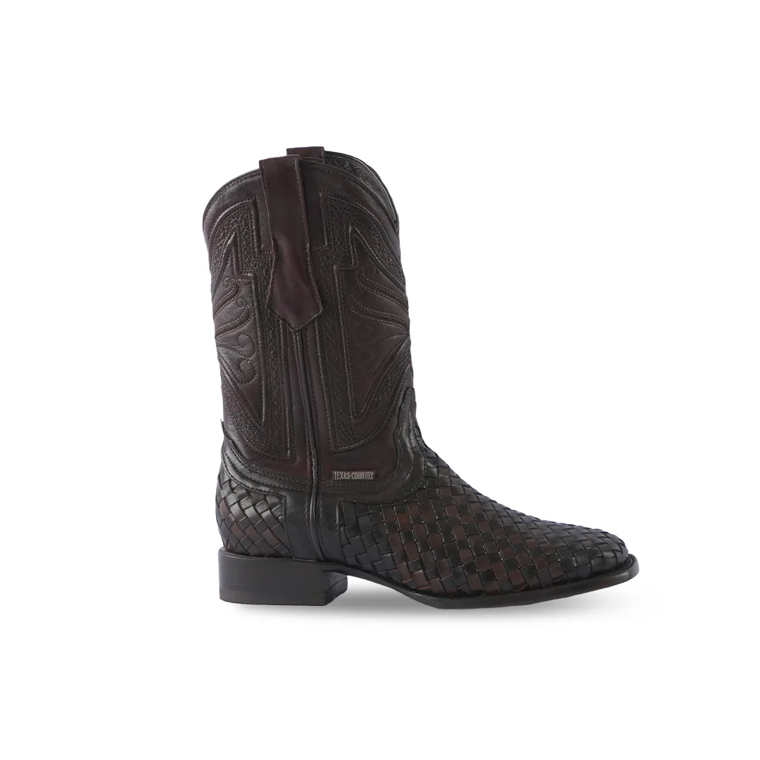 Texas Country Western Boot Bora Cafe Square Toe E685