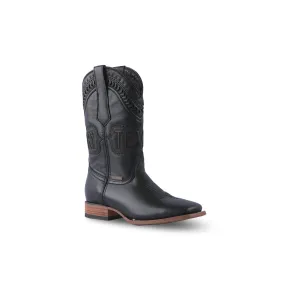 Texas Country Western Boot Mestizo Black Lustrado E669