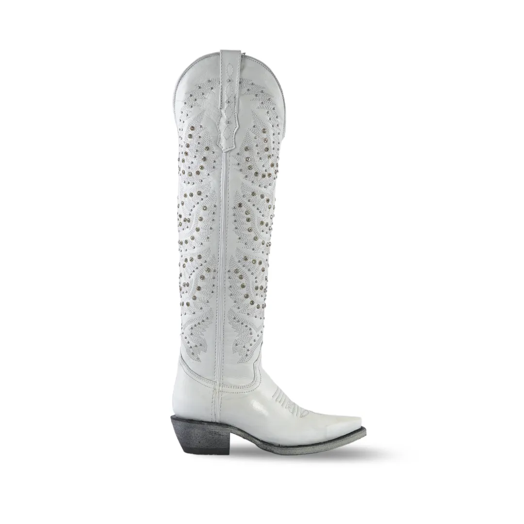 Texas Country Western Womens Boot Cabretilla White Snip Toe E795