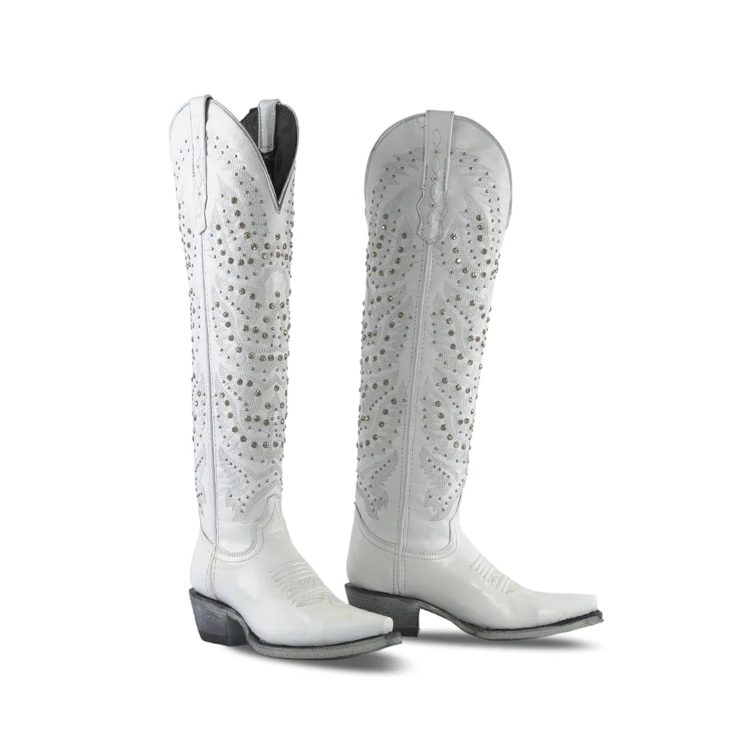 Texas Country Western Womens Boot Cabretilla White Snip Toe E795