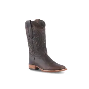 Texas Country Western Womens Boot Mat Choco Square Toe e794