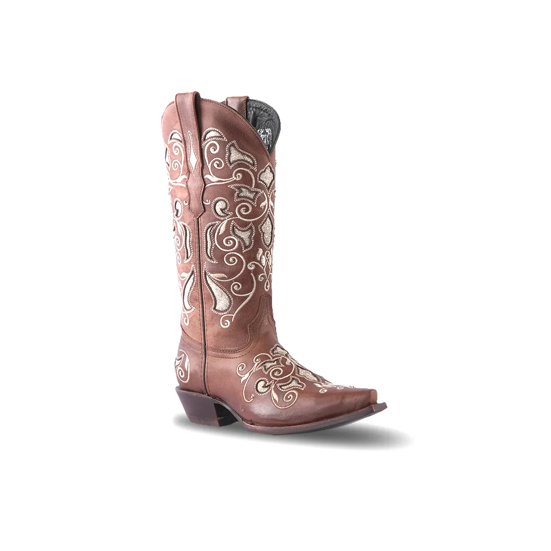 Texas Country Womens Western Boot Cater Tabaco Snip Toe E345