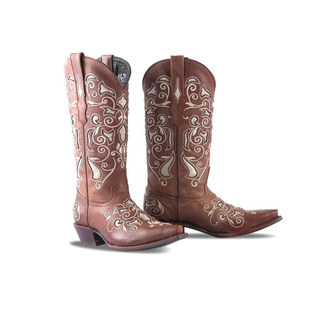 Texas Country Womens Western Boot Cater Tabaco Snip Toe E345