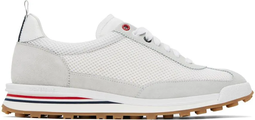 Thom Browne White Tech Runner Low Top Sneaker