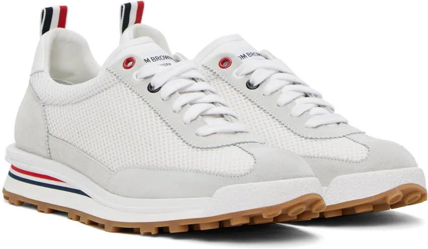 Thom Browne White Tech Runner Low Top Sneaker