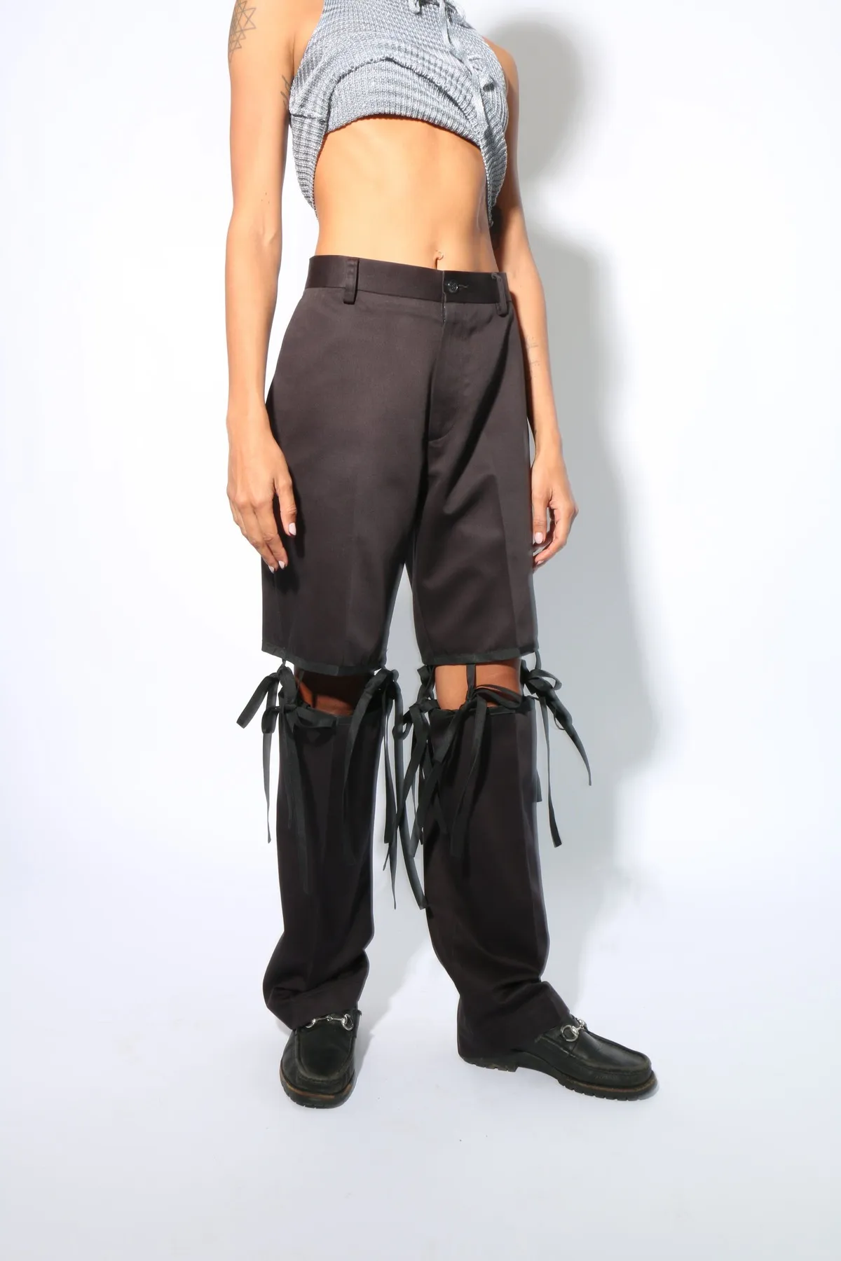 Tie Trousers - Black