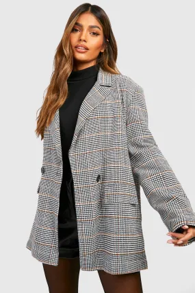 Tonal Flannel Relaxed Fit Tailored Blazer