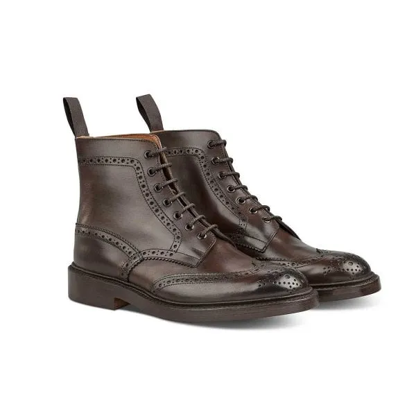 Trickers Mens Stow Country Boot (Dainite Sole) in Espresso