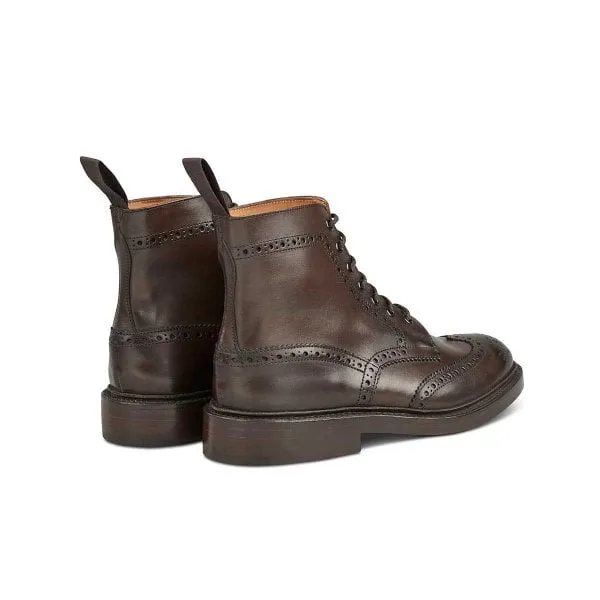 Trickers Mens Stow Country Boot (Dainite Sole) in Espresso