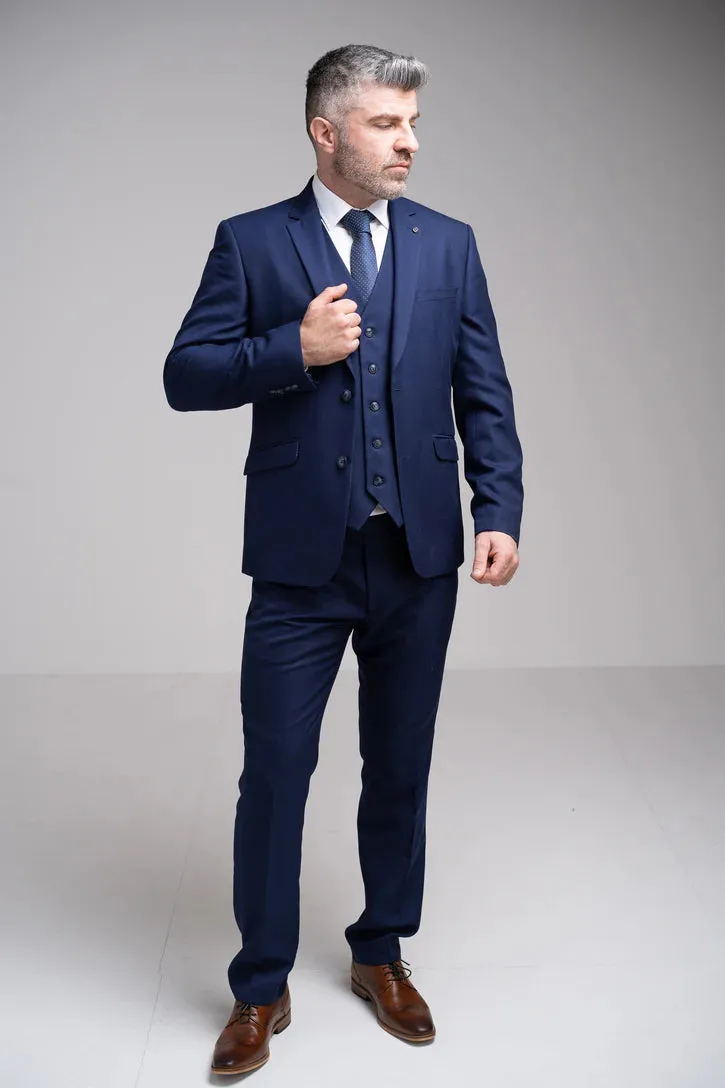 VICHI  Navy Blue 3P suit & Shirt & Tie