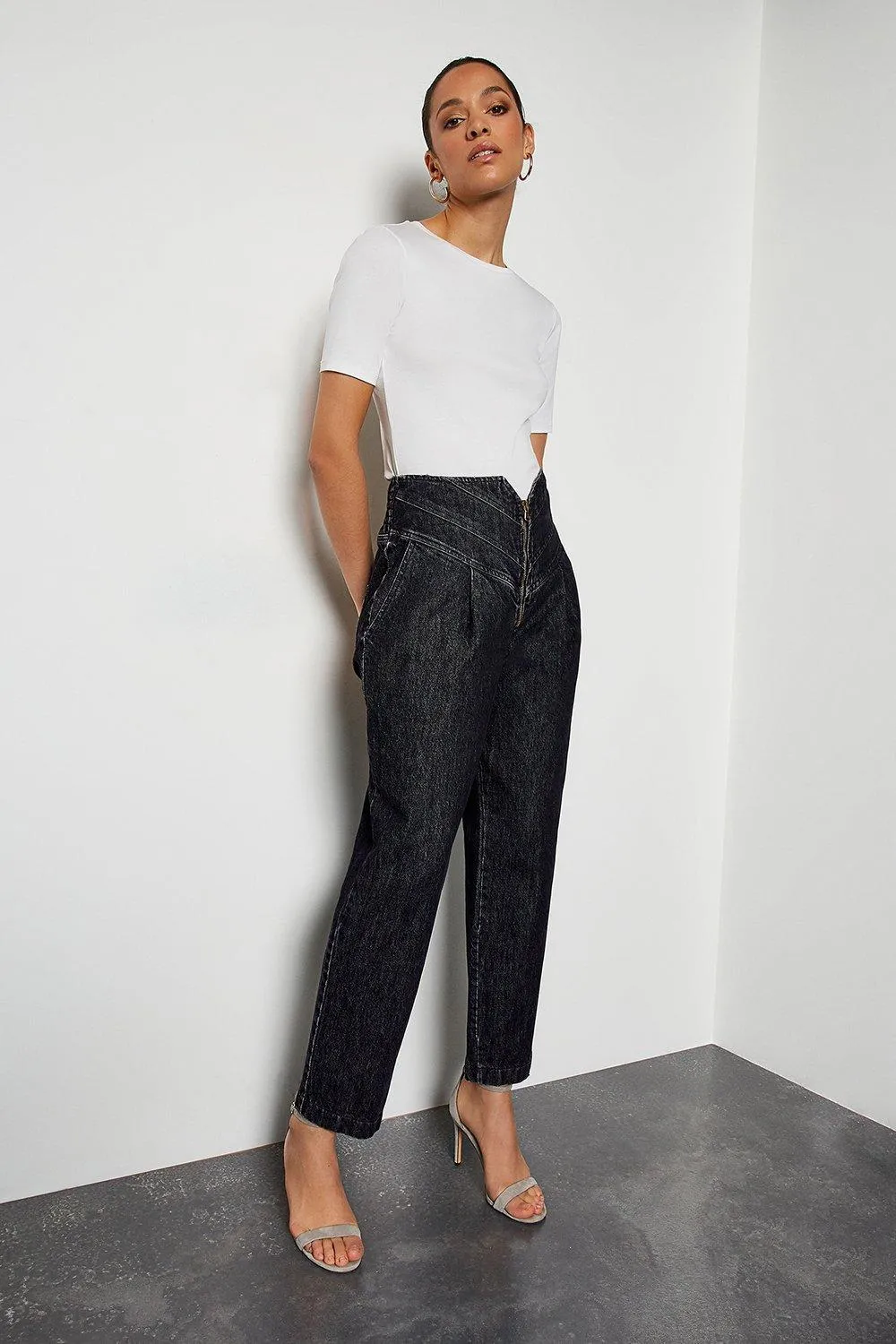 Washed Black Jeans | Karen Millen