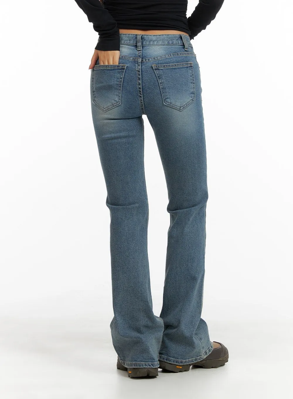 Washed Bootcut Jeans CM411