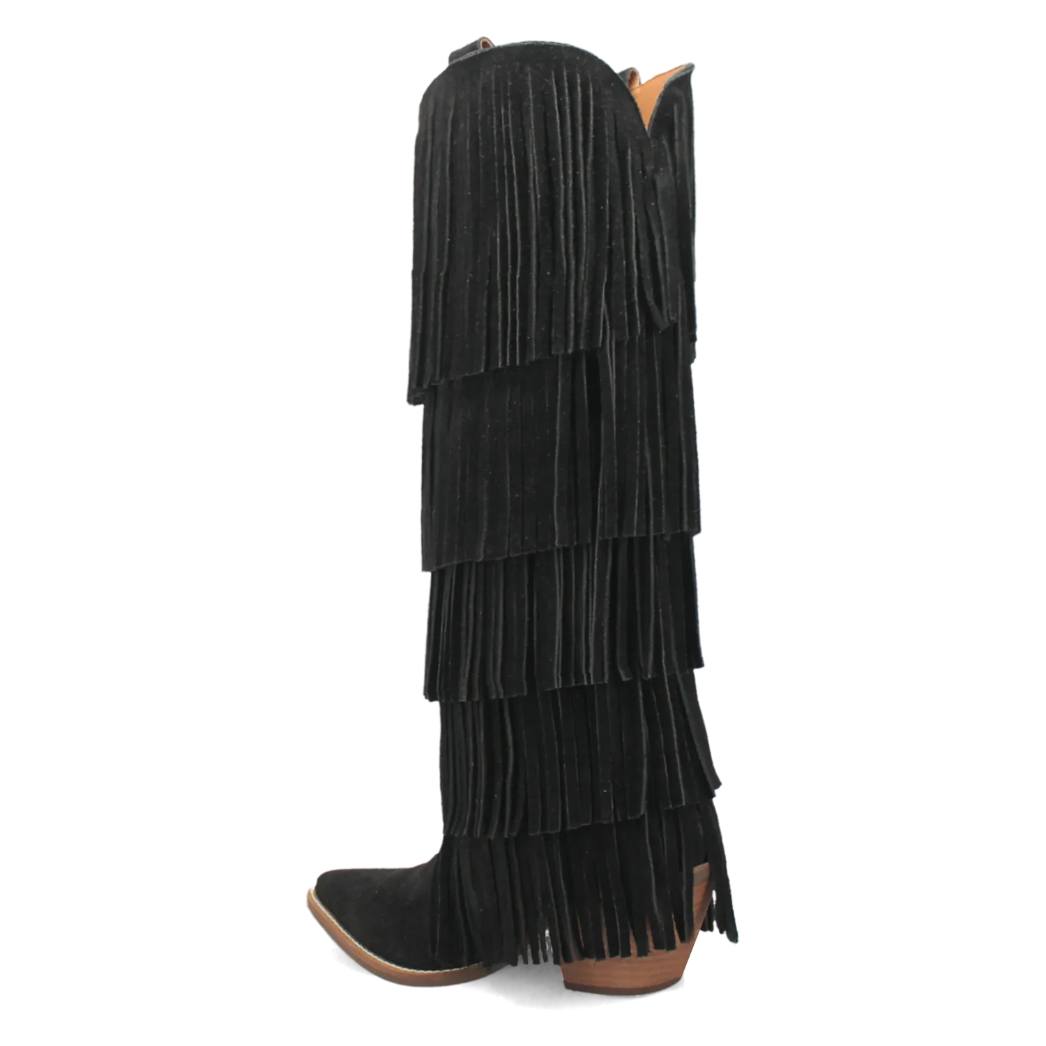 Wild Child Black Suede Leather Fringe Boots (DS) PREORDER SEPTEMBER 2024