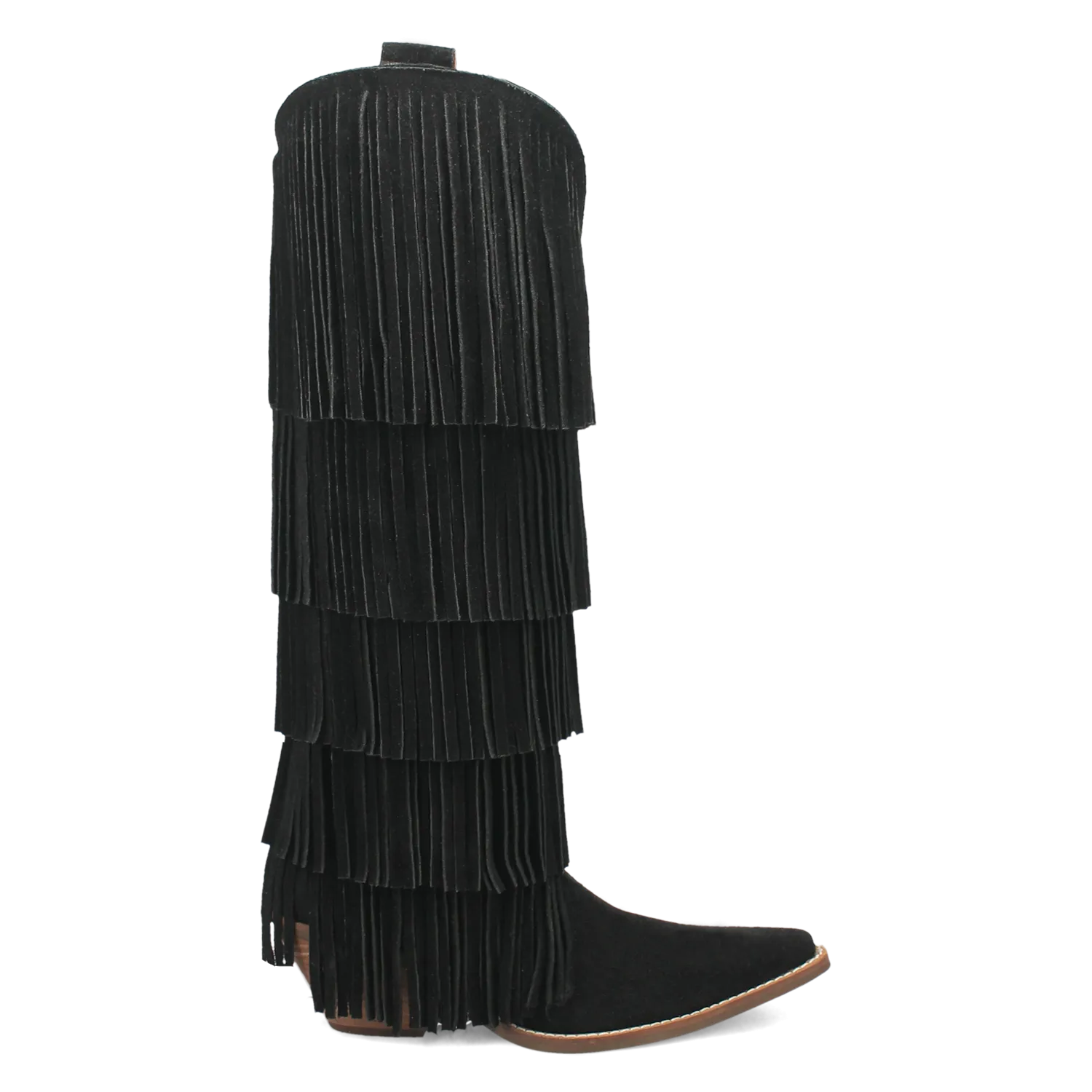 Wild Child Black Suede Leather Fringe Boots (DS) PREORDER SEPTEMBER 2024